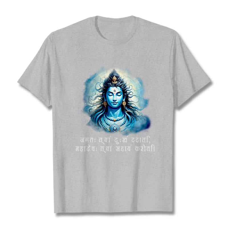 Buddha Stonesサンスクリット語 マハデフがあなたの助けに来る T シャツ - ライトグレー - 2XL - image 19