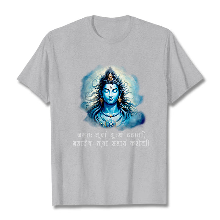 Buddha Stonesサンスクリット語 マハデフがあなたの助けに来る T シャツ - ライトグレー - 2XL - image 19