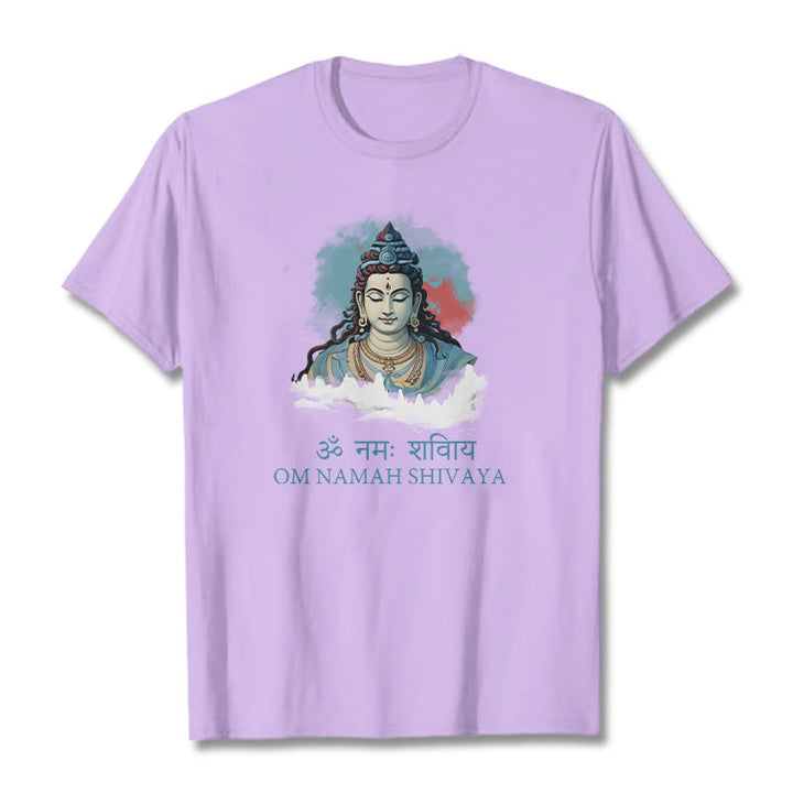 Buddha Stonesサンスクリット語 OM NAMAH SHIVAYA カラフルな雲 T シャツ - 梅 - 2XL - image 16