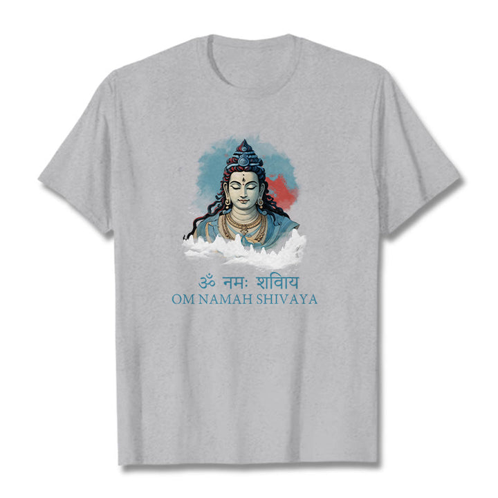 Buddha Stonesサンスクリット語 OM NAMAH SHIVAYA カラフルな雲 T シャツ - ライトグレー - 2XL - image 19