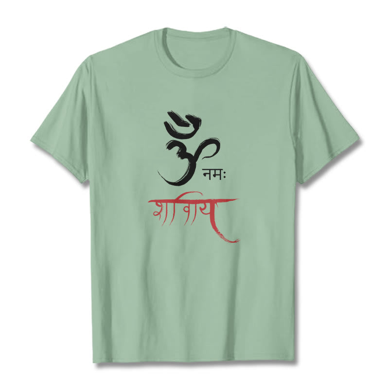 Buddha Stones OM NAMAH SHIVAYA マントラ サンスクリット T シャツ - 淡い緑色 - 2XL - image 17
