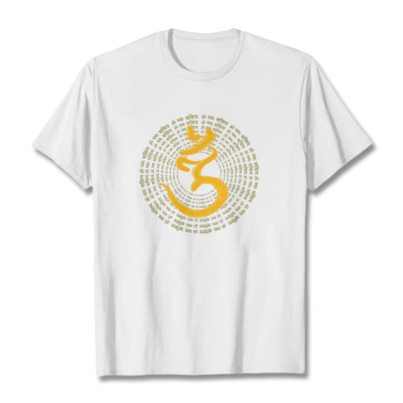 Buddha Stones 108 OM NAMAH SHIVAYA マントラ サンスクリット T シャツ - 白 - 2XL - image 7