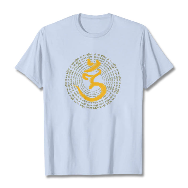 Buddha Stones 108 OM NAMAH SHIVAYA マントラ サンスクリット T シャツ - ライトシアン - 2XL - image 18