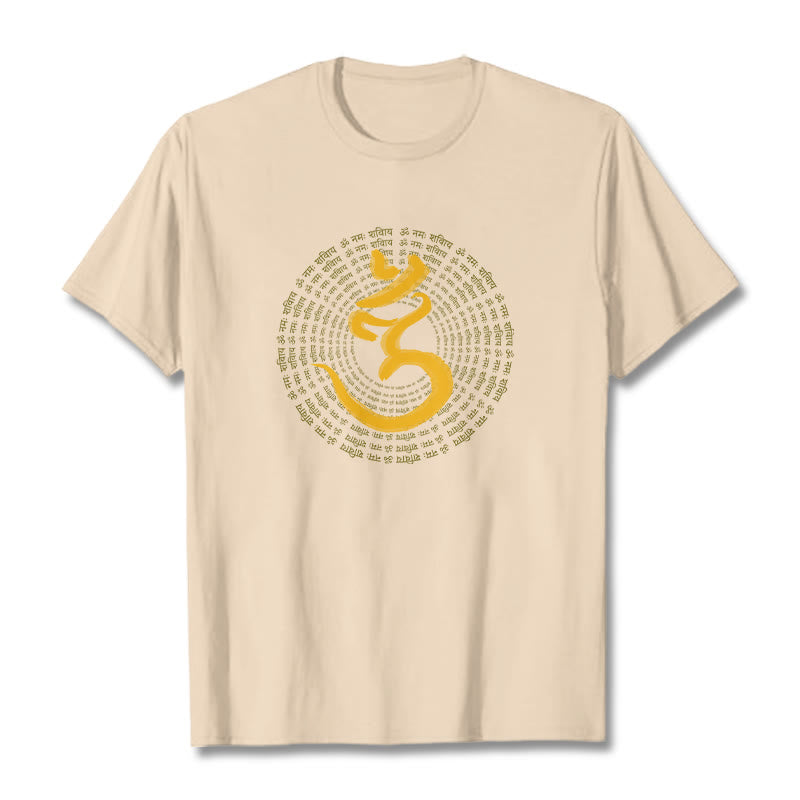 Buddha Stones 108 OM NAMAH SHIVAYA マントラ サンスクリット T シャツ - ビスク - 2XL - image 10