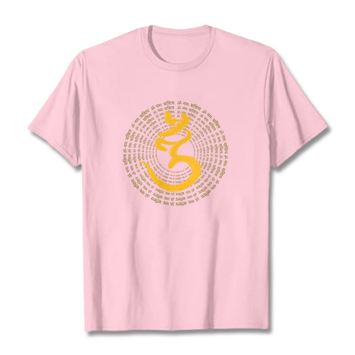 Buddha Stones 108 OM NAMAH SHIVAYA マントラ サンスクリット T シャツ - ライトピンク - 2XL - image 12