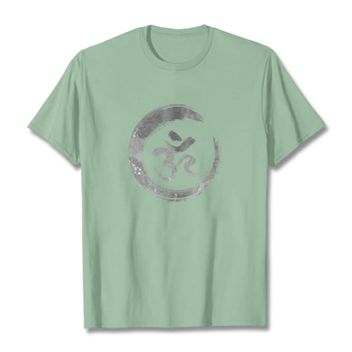 Buddha Stones OM マントラ サンスクリット T シャツ - 淡い緑色 - 2XL - image 13