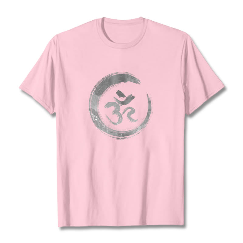 Buddha Stones OM マントラ サンスクリット T シャツ - ライトピンク - 2XL - image 11