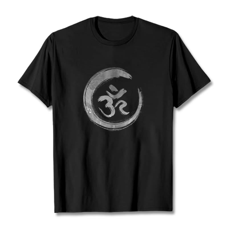 Buddha Stones OM マントラ サンスクリット T シャツ - 黒 - 2XL - image 0