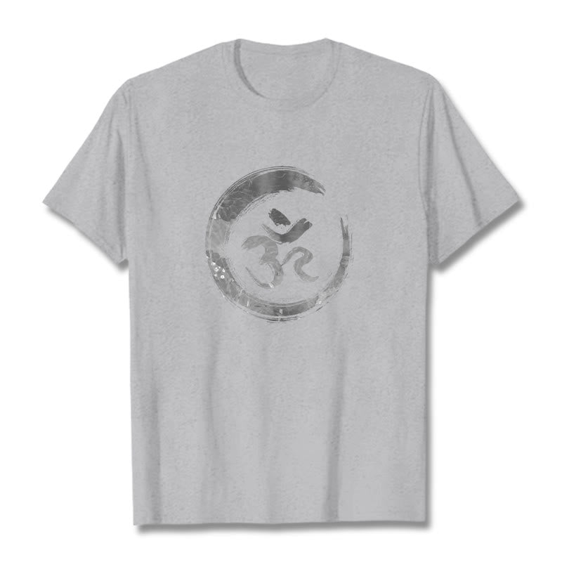 Buddha Stones OM マントラ サンスクリット T シャツ - ライトグレー - 2XL - image 18