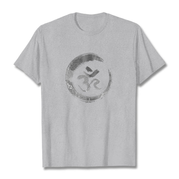 Buddha Stones OM マントラ サンスクリット T シャツ - ライトグレー - 2XL - image 18