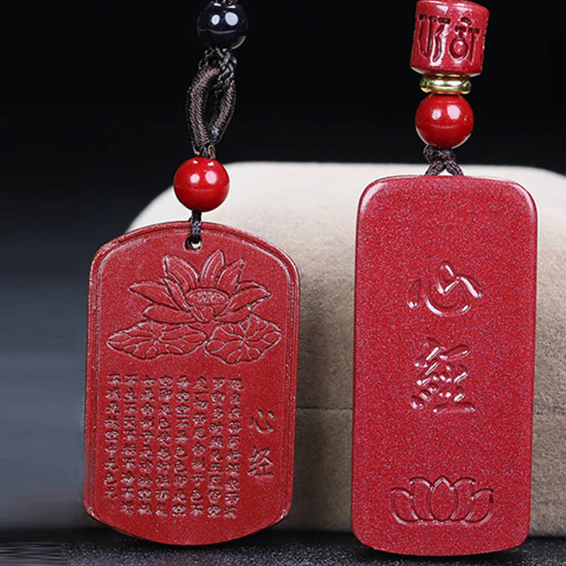 Buddha Stones辰砂 蓮華 般若心経 刻印入り 祝福 ロープ ネックレス ペンダント - image 18