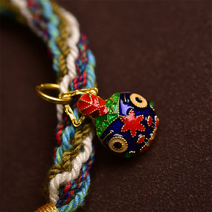 Buddha Stones手作りの金呑み込み獣ファミリーヒーリング輪廻転生ノット編みブレスレット