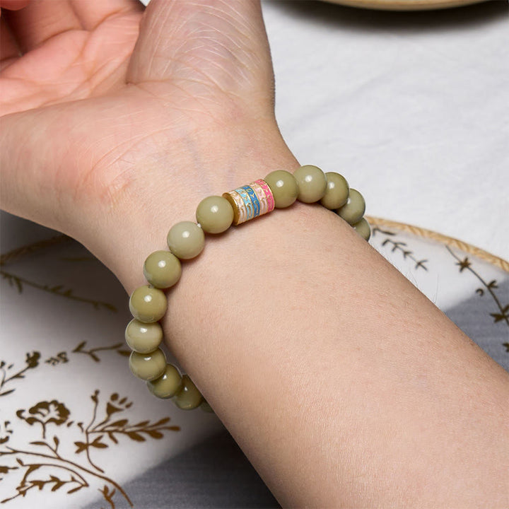 Buddha Stones天然アラシャン瑪瑙エンカレッジブレスレット