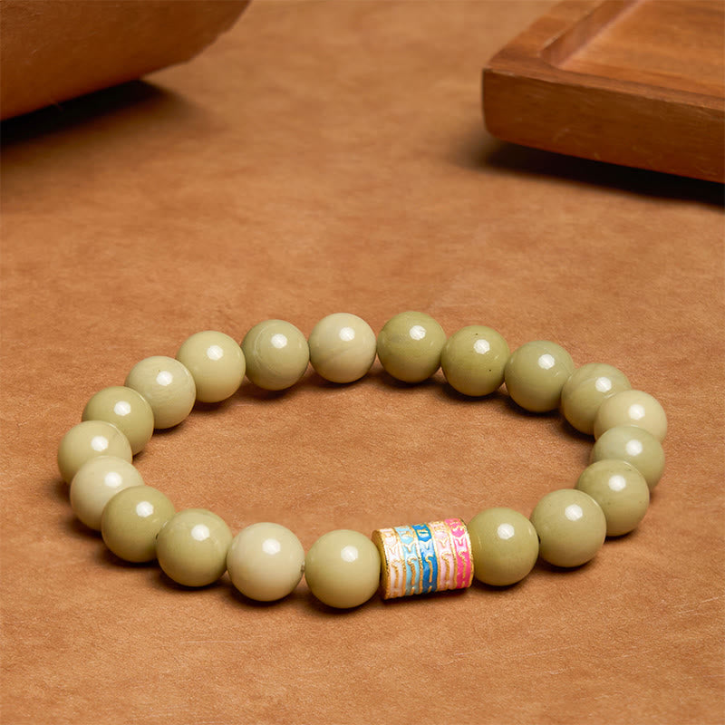 Buddha Stones天然アラシャン瑪瑙エンカレッジブレスレット