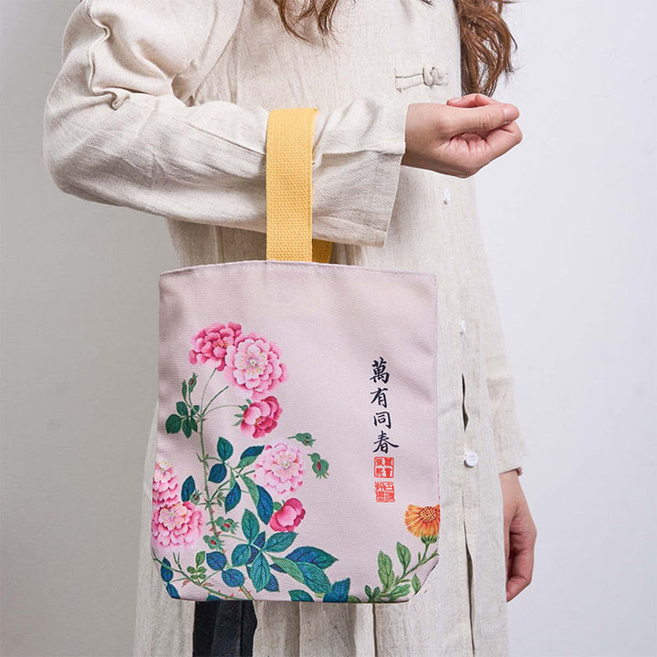 Buddha Stonesピオニー キャンバスハンドバッグ - image 7