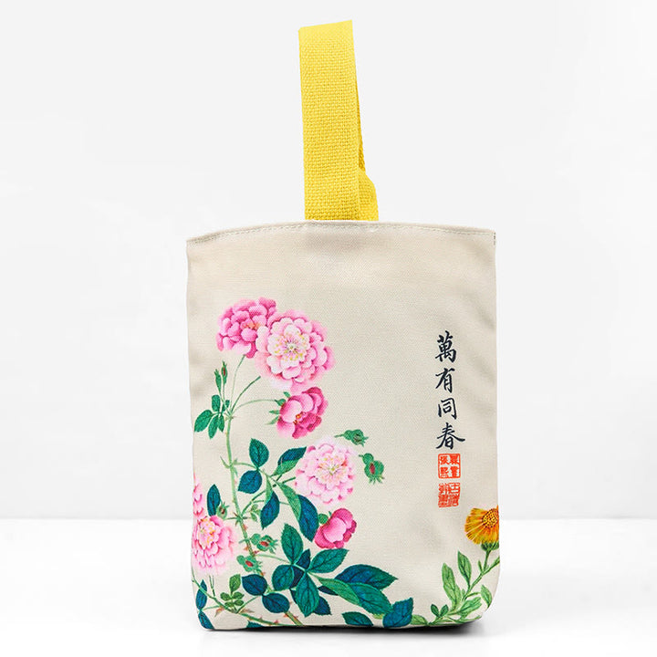 Buddha Stonesピオニー キャンバスハンドバッグ