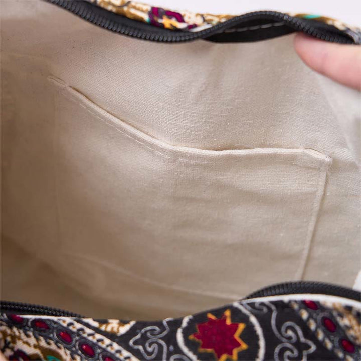 Buddha Stonesコットンエレファントストライプクロスボディバッグショルダーバッグ