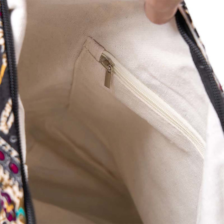 Buddha Stonesコットンエレファントストライプクロスボディバッグショルダーバッグ