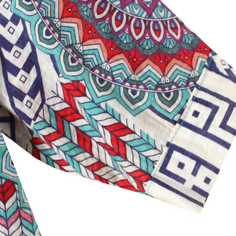 Buddha Stonesレディース マンダラジオメトリー ハーフボタンシャツ - image 4