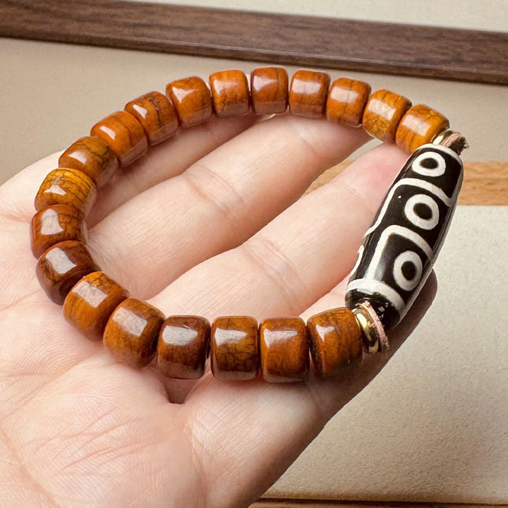 Buddha Stonesチベット骨ビーズ 九眼ビーズ 守護ブレスレット