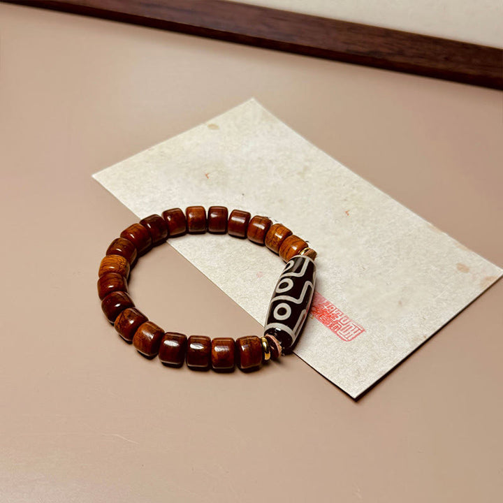 Buddha Stonesチベット骨ビーズ 九眼ビーズ 守護ブレスレット