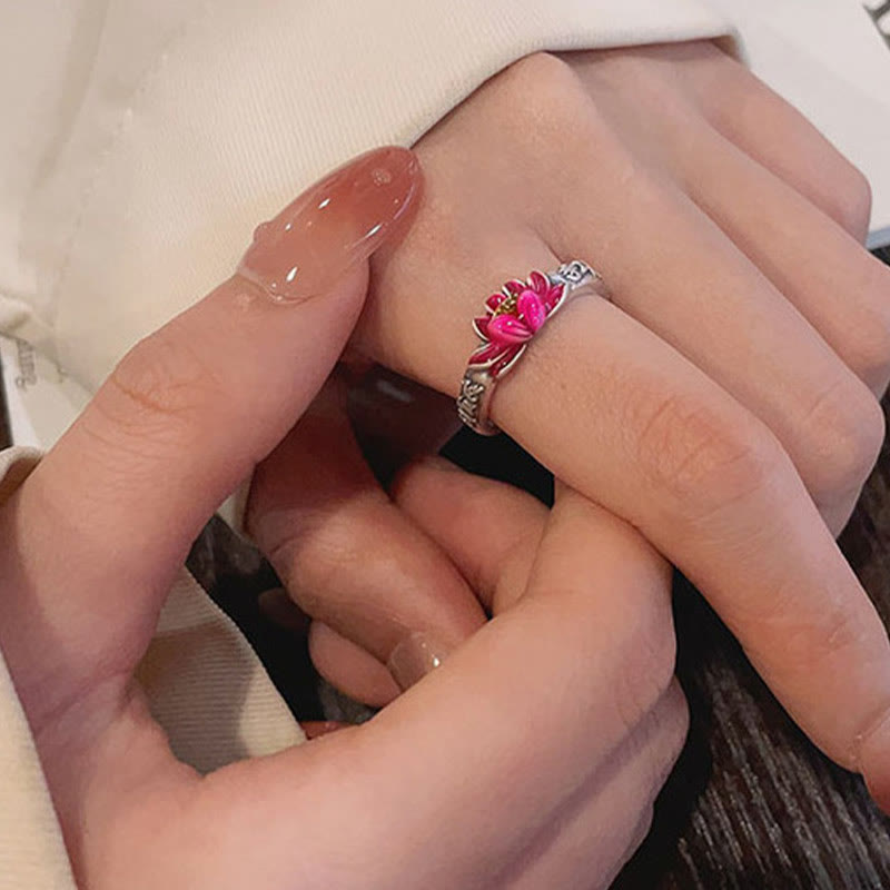 Buddha Stones925 スターリングシルバーオーム・マニ・パドメ・フムロータスレリーフ ピースリング - image 11