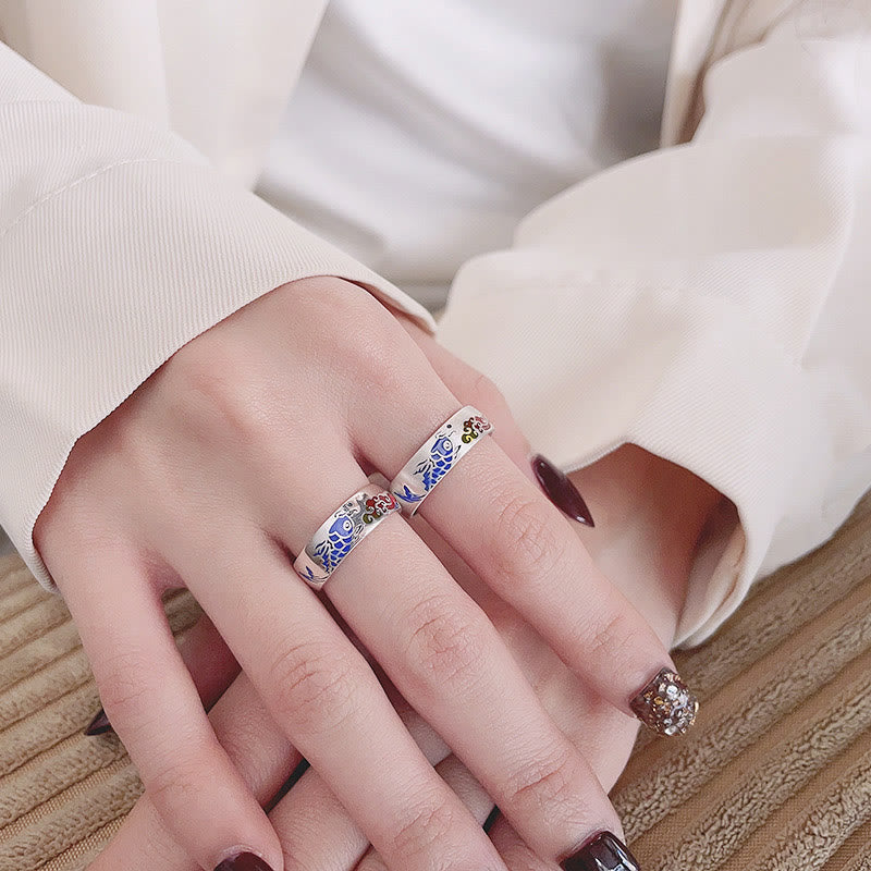 Buddha Stones925 スターリングシルバー 幸運の鯉 縁起の良い雲 富の指輪 - image 10