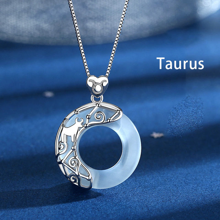 Buddha Stones925スターリングシルバー 12星座キャッツアイ 愛のサポートネックレスペンダント