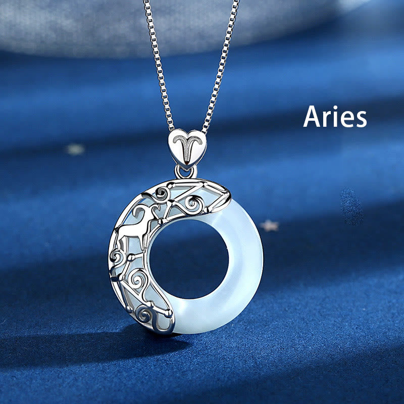 Buddha Stones925スターリングシルバー 12星座キャッツアイ 愛のサポートネックレスペンダント