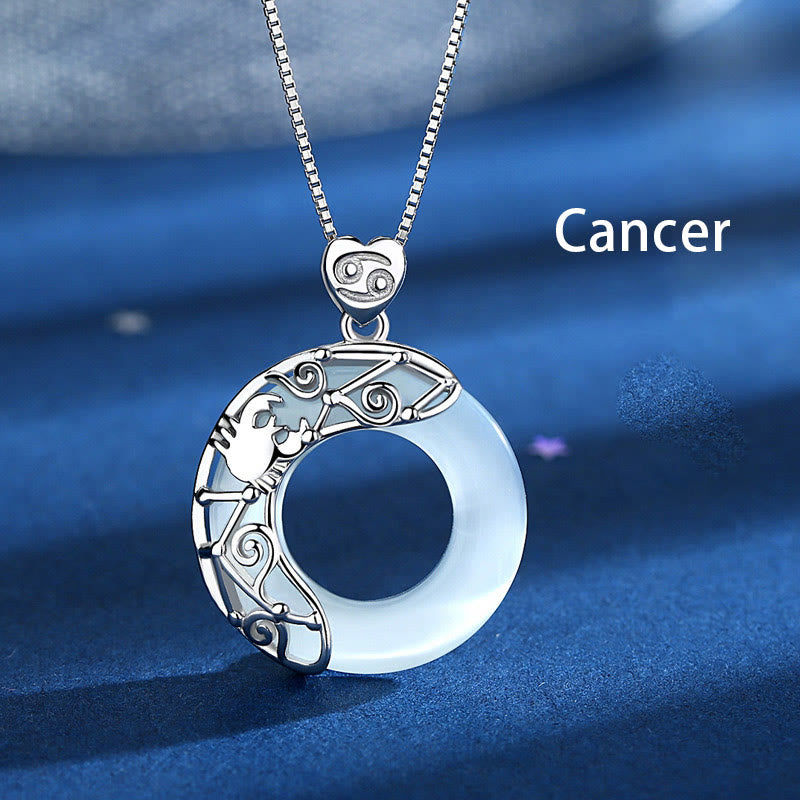 Buddha Stones925スターリングシルバー 12星座キャッツアイ 愛のサポートネックレスペンダント