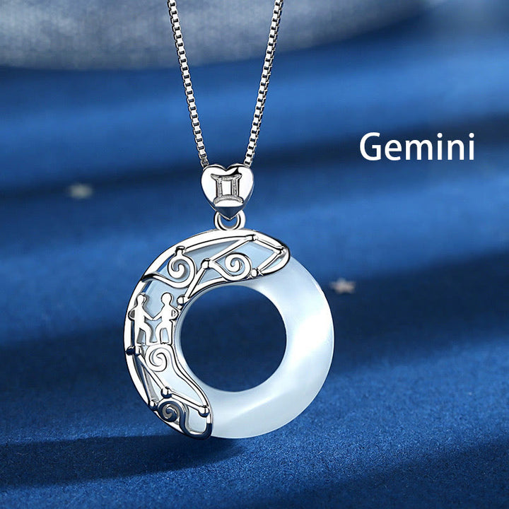 Buddha Stones925スターリングシルバー 12星座キャッツアイ 愛のサポートネックレスペンダント