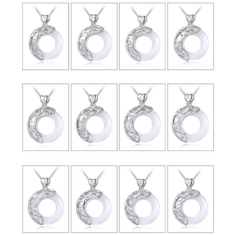 Buddha Stones925スターリングシルバー 12星座キャッツアイ 愛のサポートネックレスペンダント