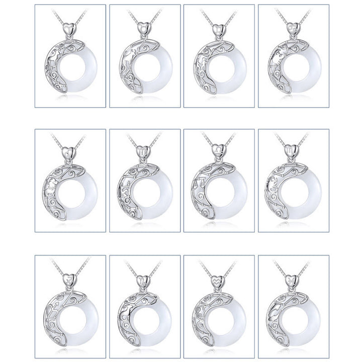 Buddha Stones925スターリングシルバー 12星座キャッツアイ 愛のサポートネックレスペンダント