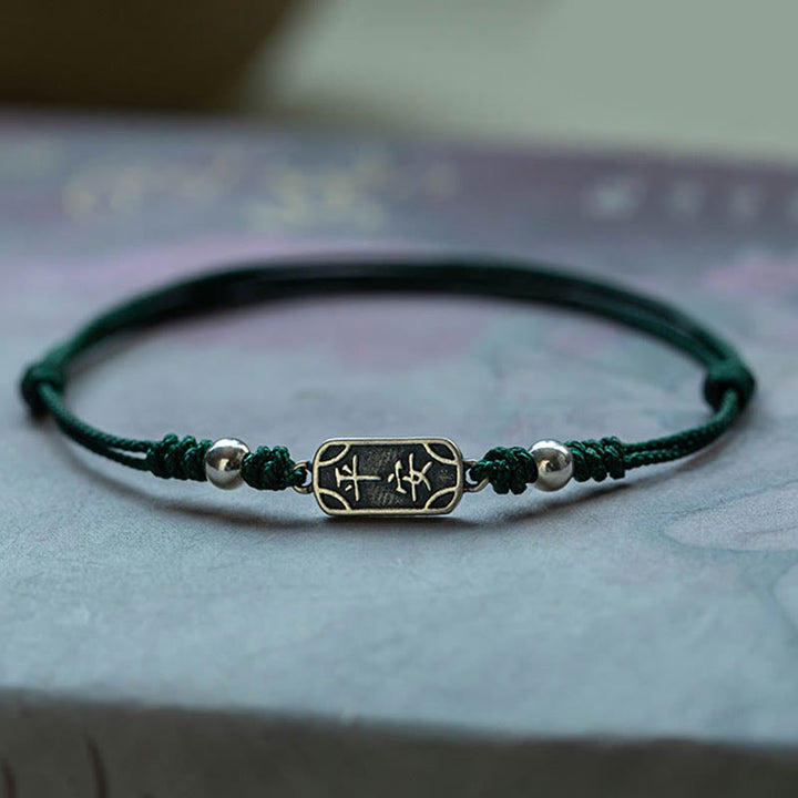 Buddha Stonesハンドメイド 925 スターリングシルバー 平和と喜び 安全と幸福の守り 編み込みブレスレット - image 23