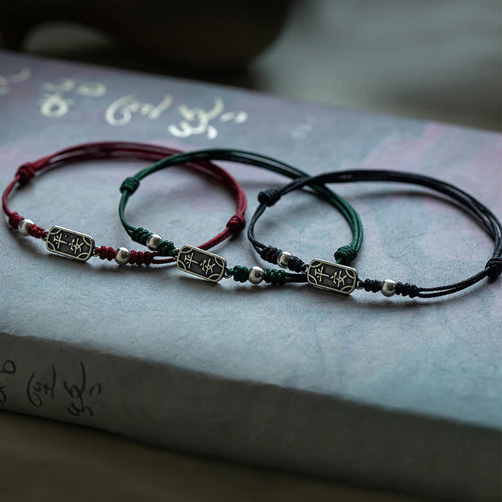 Buddha Stonesハンドメイド 925 スターリングシルバー 平和と喜び 安全と幸福の守り 編み込みブレスレット - image 19