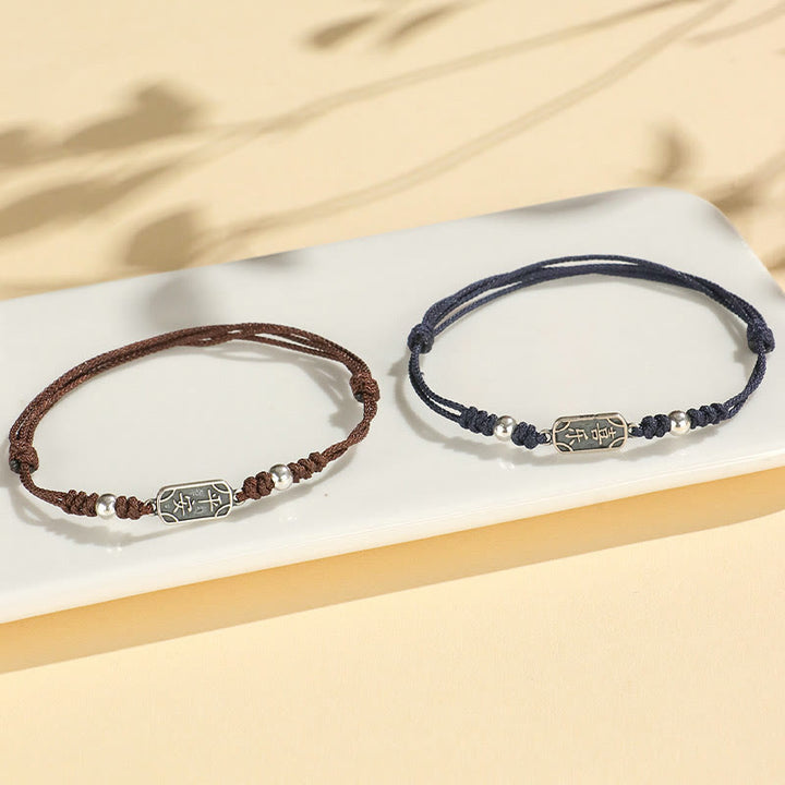 Buddha Stonesハンドメイド 925 スターリングシルバー 平和と喜び 安全と幸福の守り 編み込みブレスレット - image 34