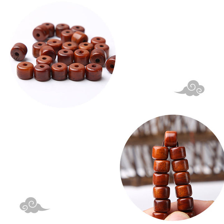 Buddha Stonesチベット骨ビーズ 三目ビーズ 羊の角 赤瑪瑙 強さのブレスレット