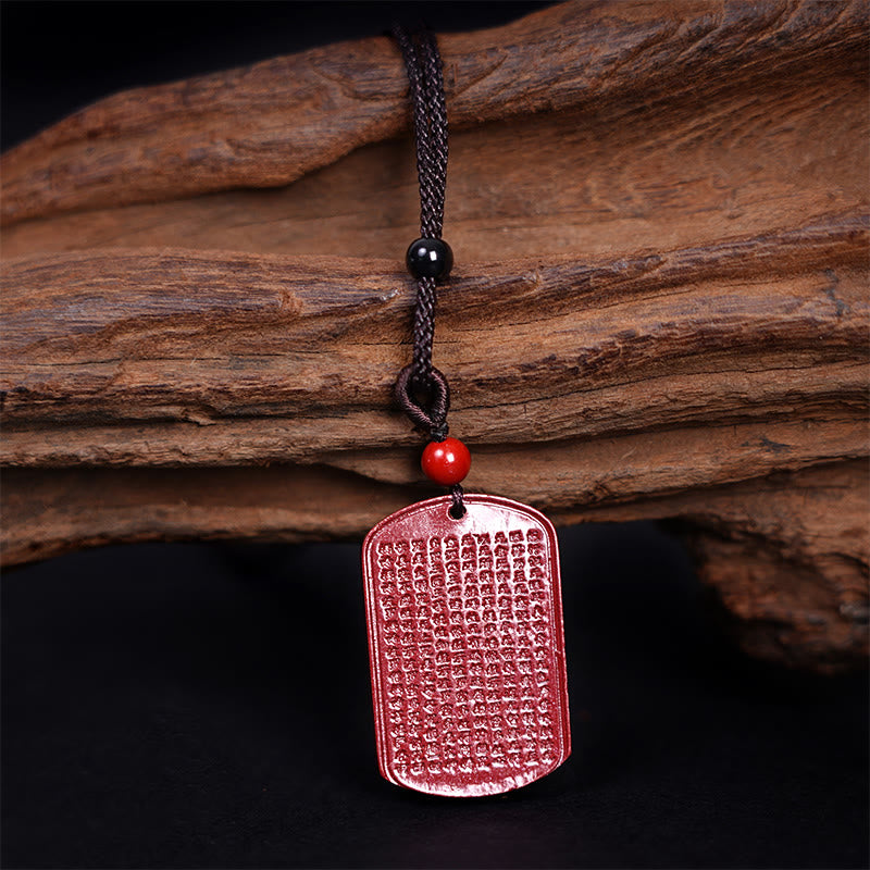 Buddha Stones辰砂 蓮華 般若心経 刻印入り 祝福 ロープ ネックレス ペンダント - image 4