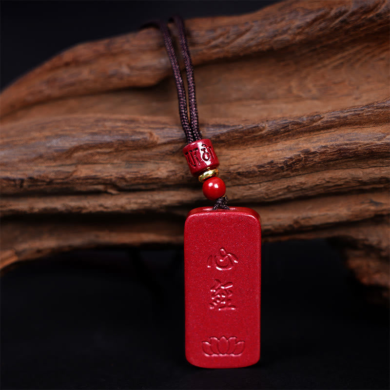 Buddha Stones辰砂 蓮華 般若心経 刻印入り 祝福 ロープ ネックレス ペンダント - image 14