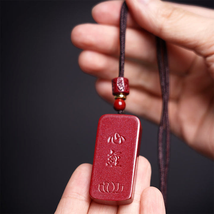 Buddha Stones辰砂 蓮華 般若心経 刻印入り 祝福 ロープ ネックレス ペンダント - image 15