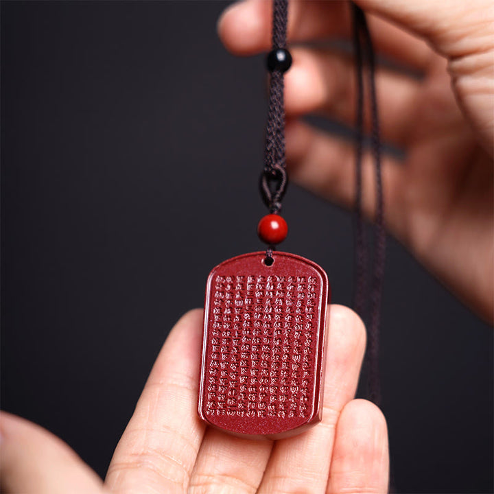 Buddha Stones辰砂 蓮華 般若心経 刻印入り 祝福 ロープ ネックレス ペンダント - image 6