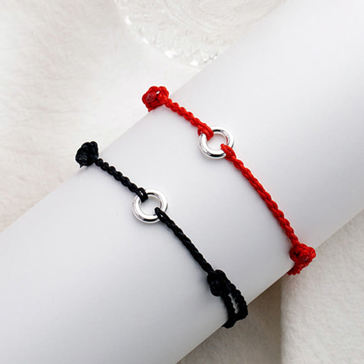 Buddha Stones925スターリングシルバー ピース平和のお守りチャーム幸運の紐編みロープ アンクレット - image 14