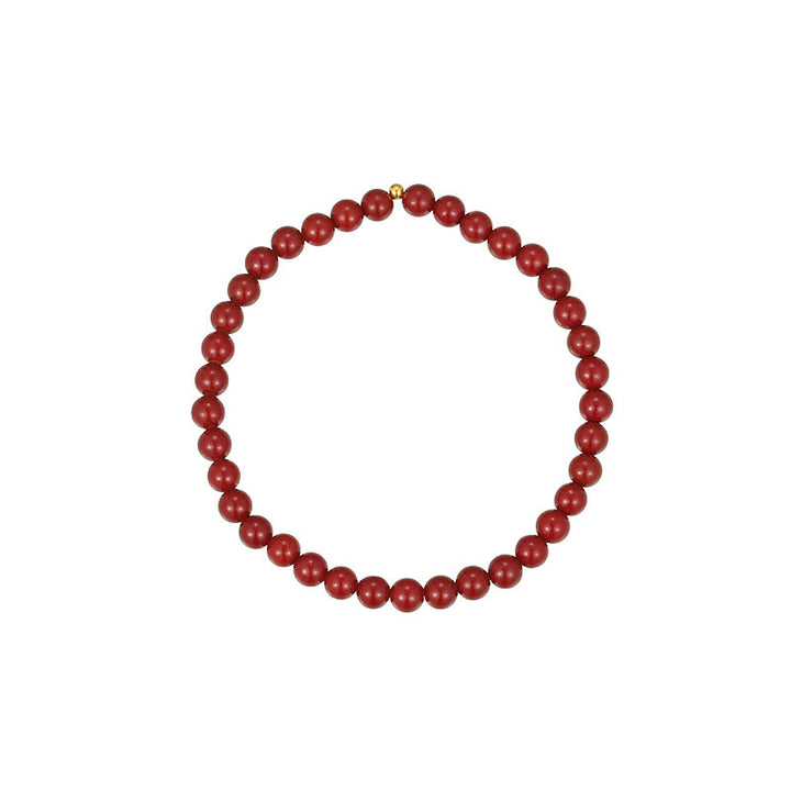 Buddha Stones925 スターリングシルバー 辰砂ビーズ 祝福アンクレット