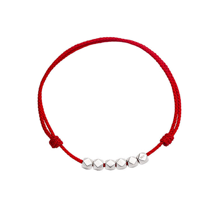 Buddha Stones925 スターリングシルバー ビーズ 幸運のお守り 編み込みロープ アンクレット - image 9