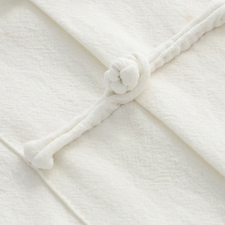 Buddha Stones中国風 カエルボタン 唐装 メンズ 半袖シャツ コットンリネン ポケット付き - image 3