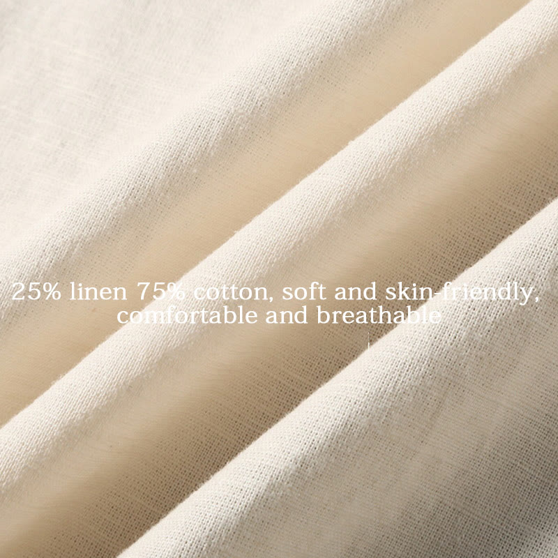 Buddha Stonesサマー メンズ 半袖 ボタンダウン コットンリネンシャツ - image 15