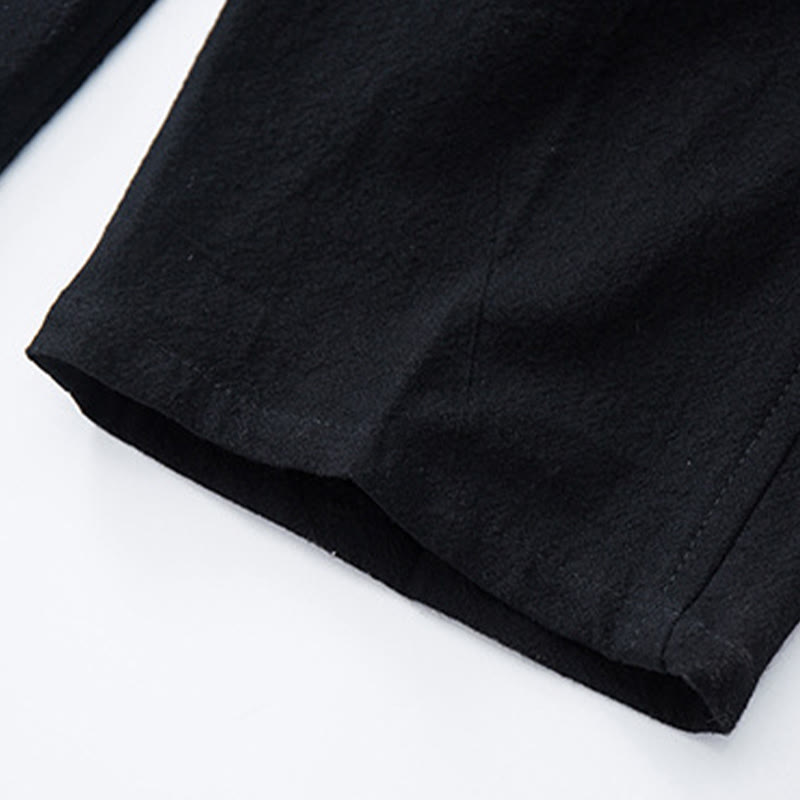 Buddha Stonesメンズ 無地 コットンリネン カジュアル ドローストリング パンツ ポケット付き - image 4