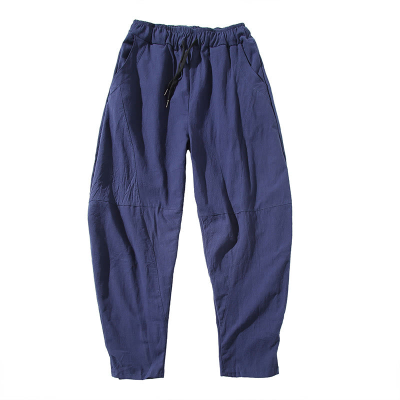 Buddha Stonesカジュアル メンズ 無地 コットン ドローストリング パンツ ポケット付き - image 14