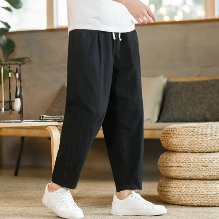 Buddha Stonesポケット付きメンズ サマーコットンパンツ - image 11