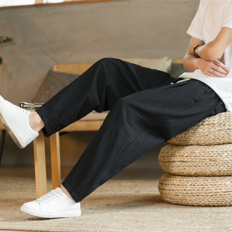 Buddha Stonesポケット付きメンズ サマーコットンパンツ - image 13